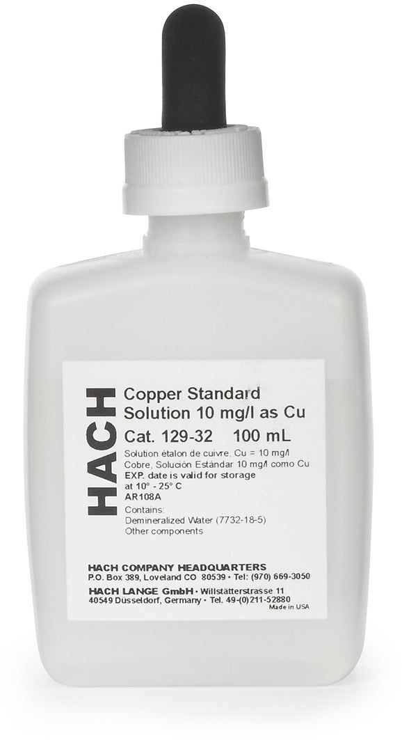 Štandardný roztok medi, 10 mg/L Cu (NIST), 100 mL MDB, pre analyzátor APA6000