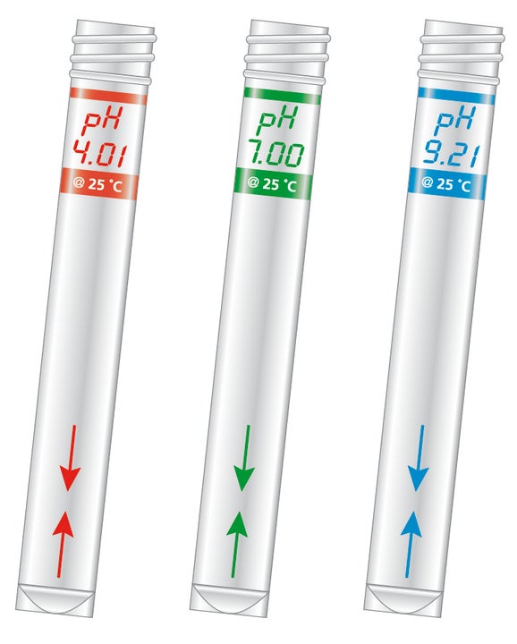 Sension+ 3 x 10 mL skúmavky s potlačou na kalibráciu prenosných pH metrov