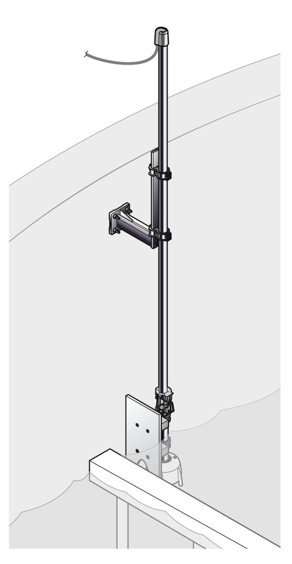 SONATAX Armatúra pre montáž na tyč, otočná, tyč z nerezovej ocele 2 m + 0,35 m