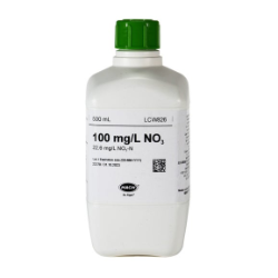 Dusičnany, štandardný roztok, 100 mg/L NO₃ (22,6 mg/L NO₃-N), 500 mL