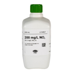 Dusičnany, štandardný roztok, 200 mg/L NO₃ (45,2 mg/L NO₃-N), 500 mL