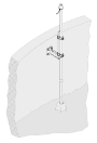 SONATAX Armatúra pre montáž na tyč, konzola 24 cm, tyč z nerezovej ocele 2 m