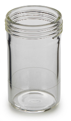 Titration vessel, glass, screw type